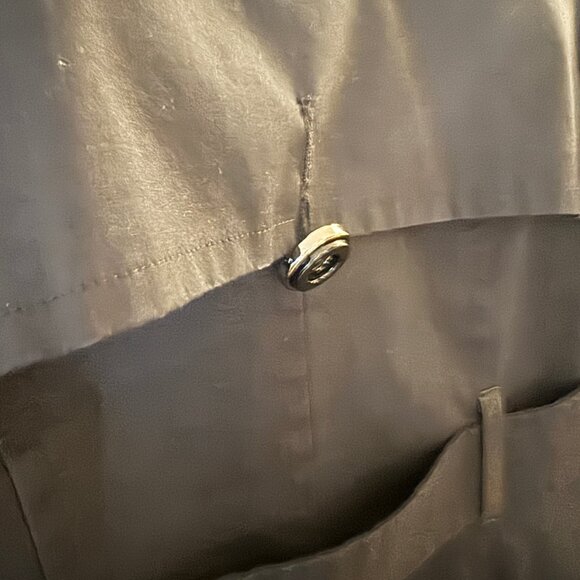 MACKAGE black trench peacoat with bell sleeve leather detail size Medium - Picture 4 of 16